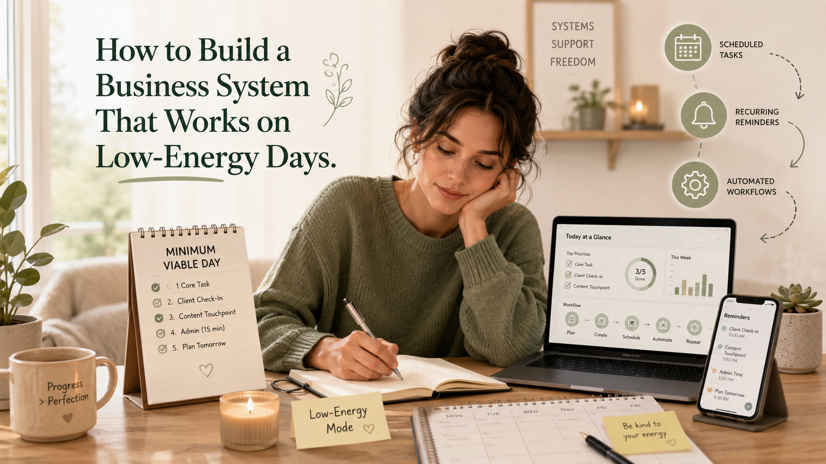 How to Build a Business System That Works on Low-Energy Days