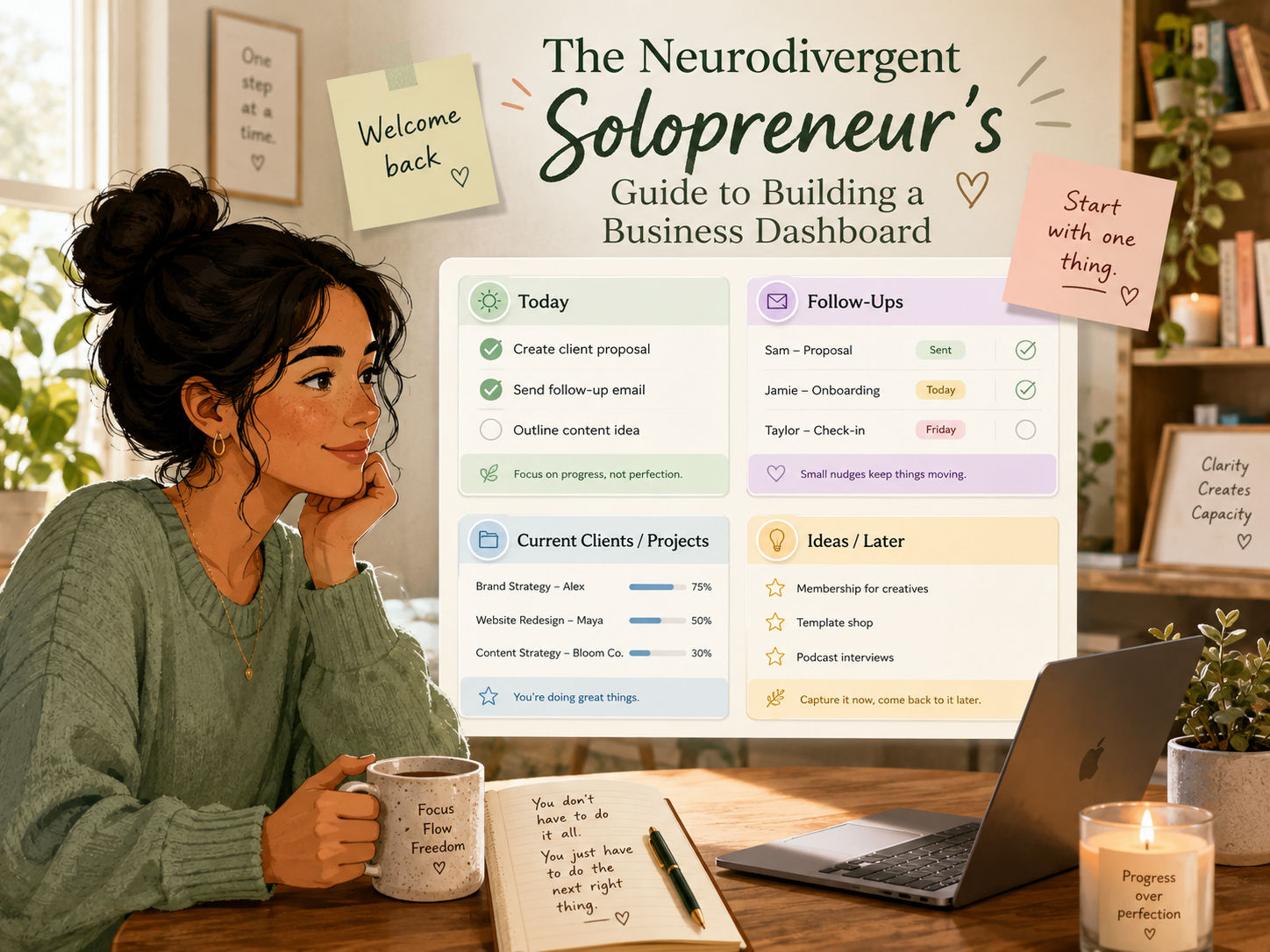 The Neurodivergent Solopreneur’s Guide to Building a Business Dashboard