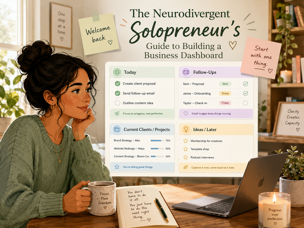 The Neurodivergent Solopreneur’s Guide to Building a Business Dashboard