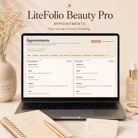 ADHD-Friendly Beauty Business Workspace for Solo Beauty Professionals