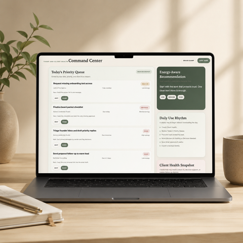 ClientFlow LiteFolio | Client Operations Dashboard for Virtual Assistants & Service Providers