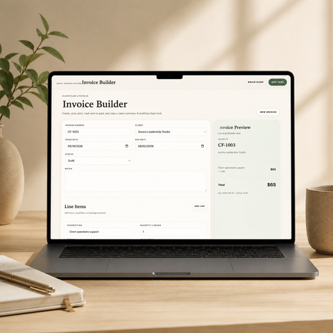 ClientFlow LiteFolio | Client Operations Dashboard for Virtual Assistants & Service Providers