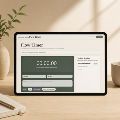ClientFlow LiteFolio | Client Operations Dashboard for Virtual Assistants & Service Providers